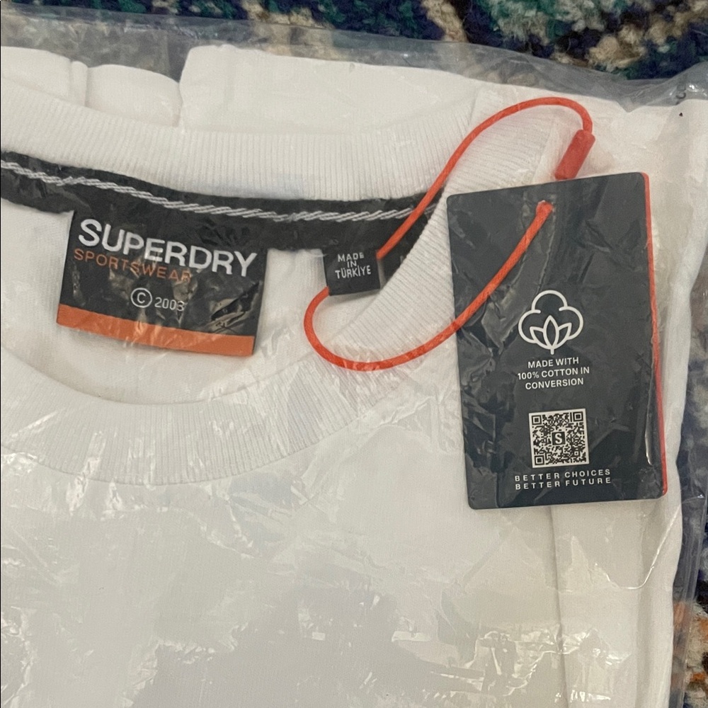 Superdry Men's White Logo T-Shirt - Picture 3 of 5